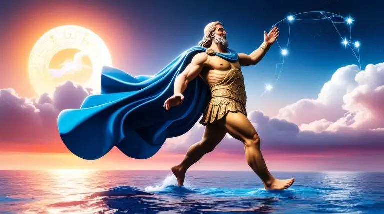 Comic-book style artwork of Pluto crossing into Aquarius, radiating cosmic energy that ripples through the zodiac wheel, symbolizing transformation across all twelve houses.